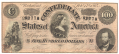 T-65 CONFEDERATE 1864 $100 BILL