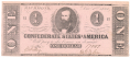 1862 CONFEDERATE STATES $1 NOTE, T-55
