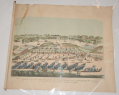 HAND-COLORED LITHOGRAPH — "BIRDS' EYE VIEW OF THE CAMP OF THE 67TH REG'T P.V., ANNAPOLIS, MD