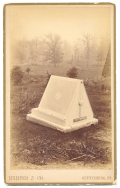 MUMPER CABINET CARD PHOTOGRAPH – 32nd MASSACHUSETTS MONUMENT – THE LOOP/STONY HILL/THE WHEATFIELD