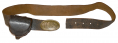 US PATTERN 1839 BELT PLATE ON BELT WITH PERCUSSION CAP POUCH