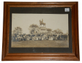 LARGE TIPTON ALBUMEN PHOTOGRAPH – ARION LIEDERTAFEL SOCIETY OF THE BRONX AT HANCOCK EQUESTRIAN MONUMENT ON J.T. LONG TOUR, SEPTEMBER 3, 1910