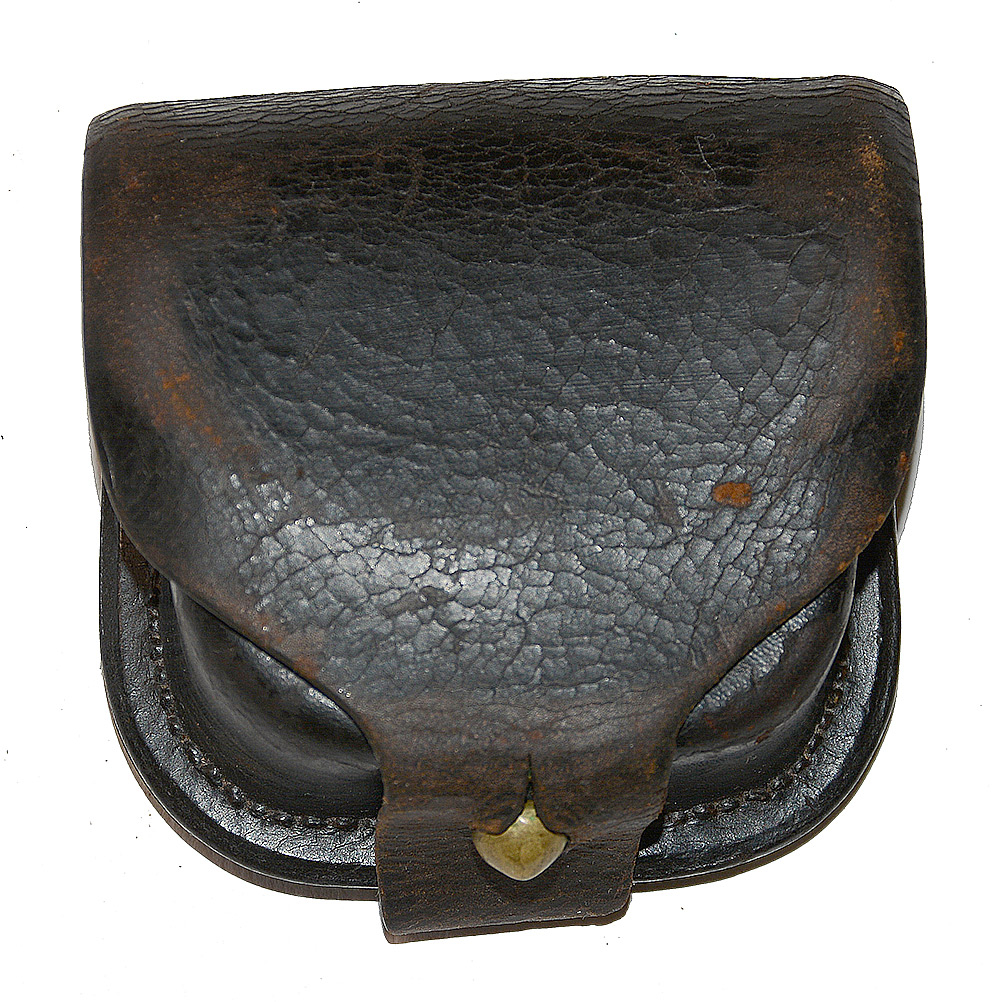 U.S. REGULATION PERCUSSION CAP POUCH MARKED H.G. HAEDRICH, PHILADELPHIA