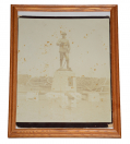 VERY UNCOMMON LARGE TIPTON PHOTO CARD – BUFORD STATUE AND THE “GETTYSBURG GUNS”