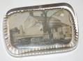 GETTYSBURG SOUVENIR GLASS PAPERWEIGHT WITH PHOTO OF MEADE’S HEADQUARTERS