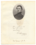 AUTOGRAPH SENTIMENT OF WILLIAM SPRAGUE IV, CIVIL WAR GOVERNOR OF RHODE ISLAND, WITH ENGRAVED PORTRAIT