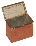 CIVIL WAR US NAVY PRIMER TIN WITH 1880s REINSPECTION & ISSUE LABEL