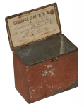 CIVIL WAR US NAVY PRIMER TIN WITH 1880s REINSPECTION & ISSUE LABEL