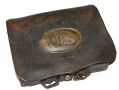US MODEL 1861.58 CAL. CARTRIDGE BOX WITH US CARTRIDGE BOX PLATE