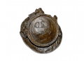 RON TUNISON SCULPTURE OF A CONFEDERATE WOOD DRUM CANTEEN AND CUP