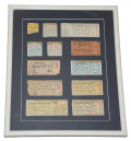 FRAMED ANTIQUE PENN STATE FOOTBALL TICKET STUBS – 1927 THROUGH 1930