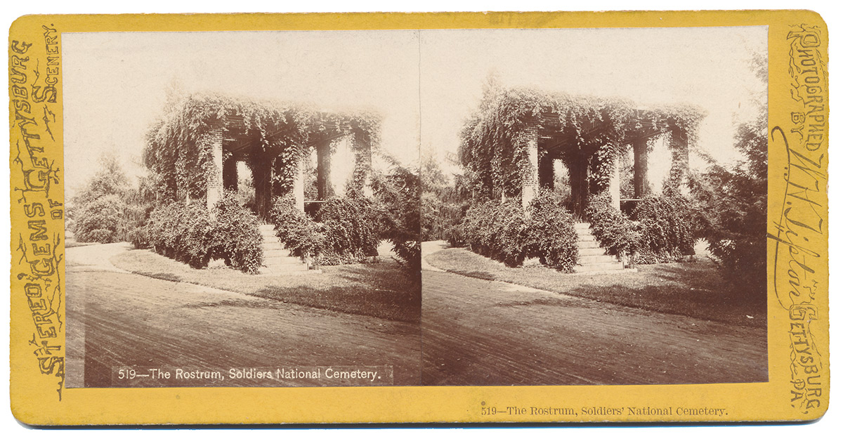 TIPTON GETTYSBURG STEREOVIEW – SOLDIER’S NATIONAL CEMETERY ROSTRUM
