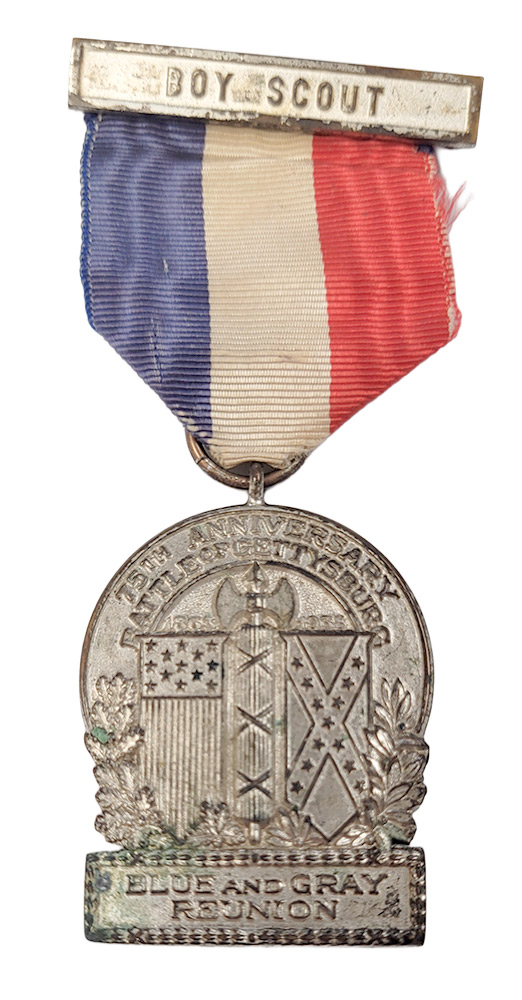 RARE OFFICIAL 75th ANNIVERSARY BATTLE OF GETTYSBURG BOY SCOUT BADGE