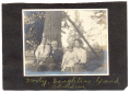 1907 MOSBY FAMILY PHOTO ALBUM PAGE WITH PHOTO SHOWING MOSBY, DAUGHTER AND GRANDCHILDREN