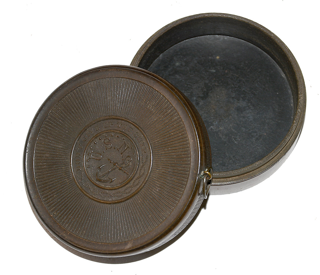 CIVIL WAR U.S. NAVY GOODYEAR PATENT SHAVING SOAP DISH