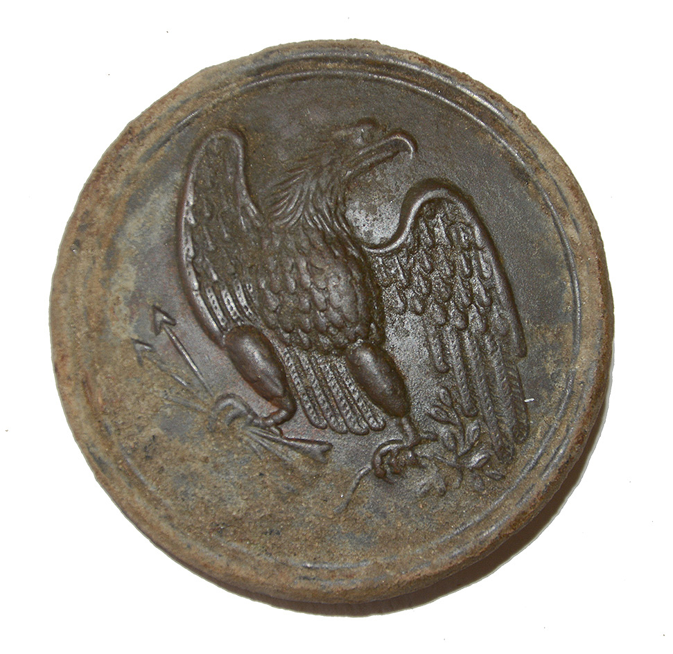 GETTYSBURG RECOVERED CIVIL WAR EAGLE CARTRIDGE BOX BREAST PLATE