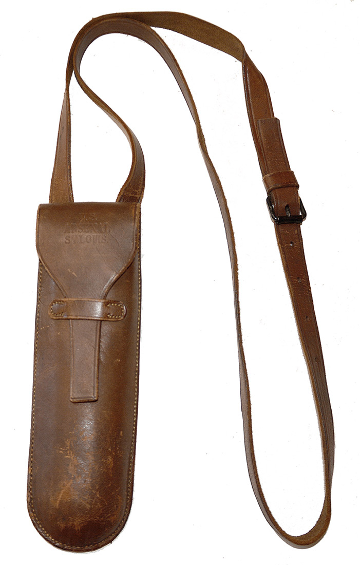 ST. LOUIS ARSENAL MARKED REAR SIGHT - PENDULUM HAUSSE - CASE FOR A MOUNTAIN HOWITZER