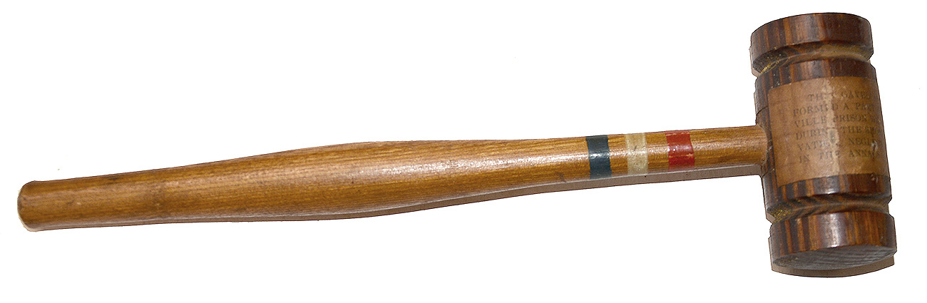 ANDERSONVILLE GAVEL MADE FROM WOOD OF THE STOCKADE