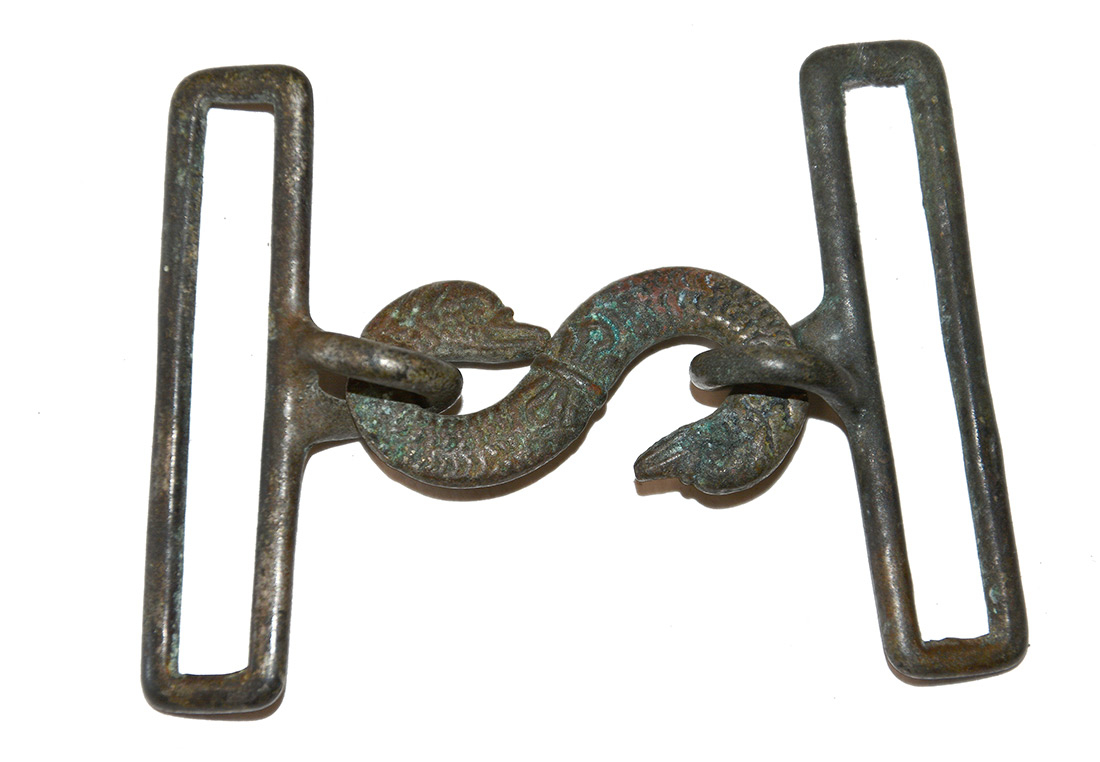 SILVER CONFEDERATE OFFICER'S SNAKE BUCKLEE