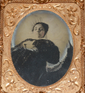 1/6th PLATE TINTYPE - POST-MORTEM TEENAGER - ARMS FOLDED