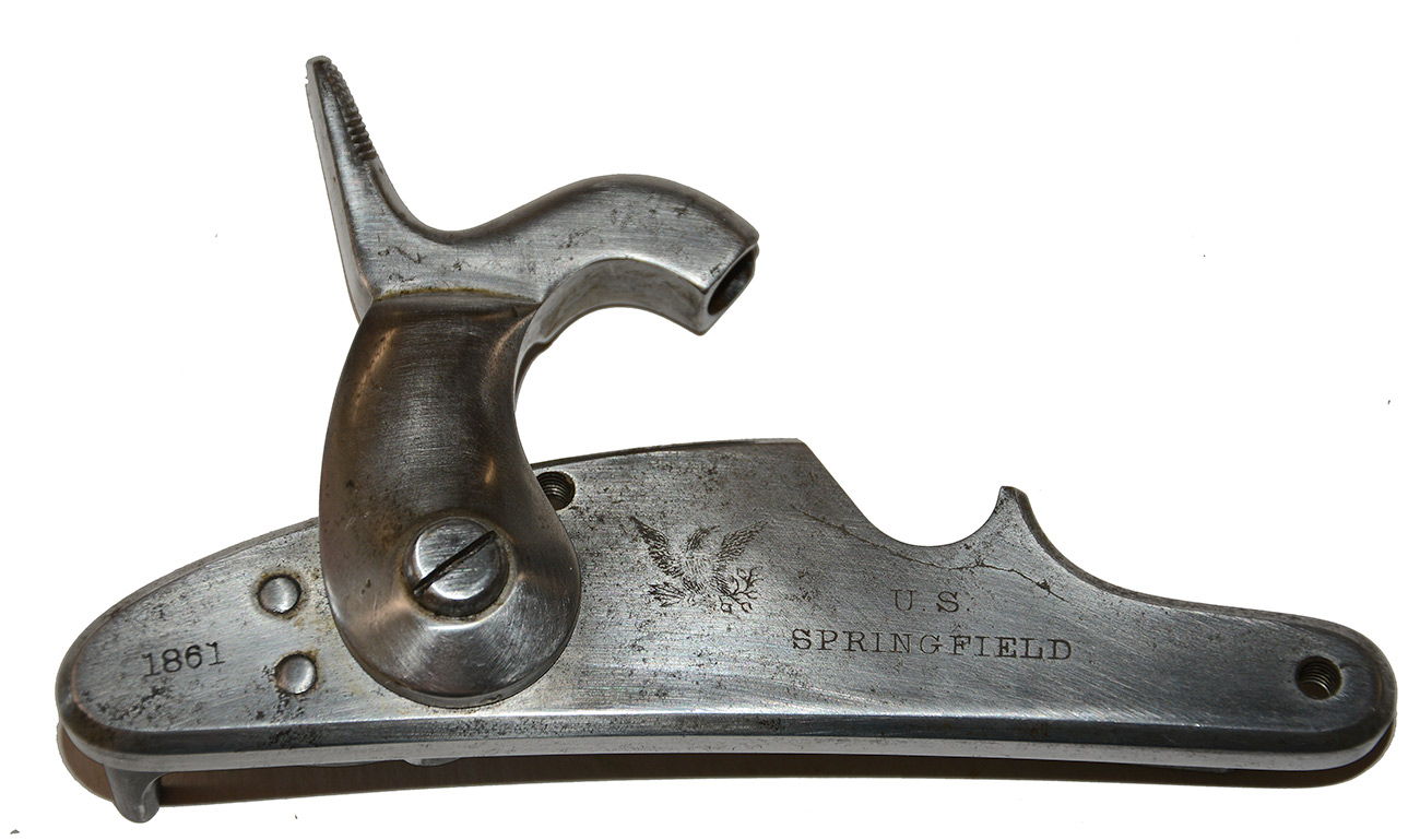 SPRINGFIELD M1861 RIFLE MUSKET LOCK, DATED 1861