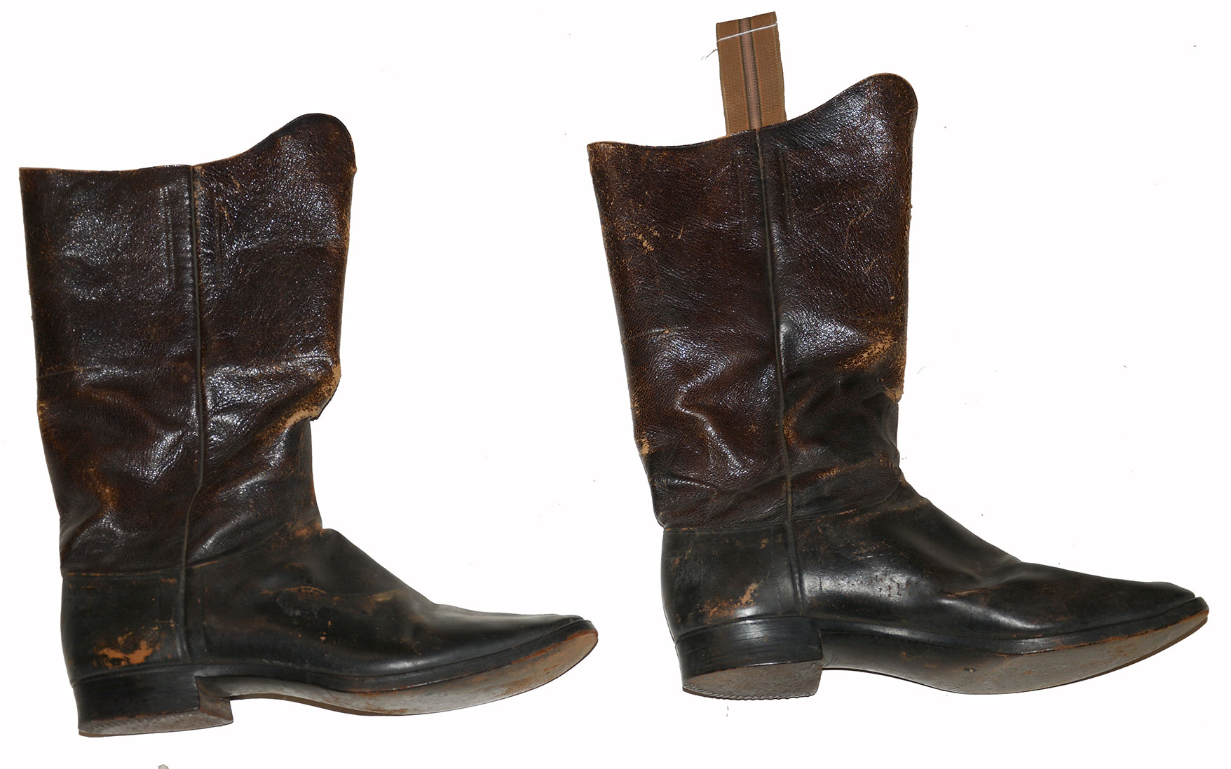 WELLINGTON STYLE BOOTS OF MAURICE LEYDEN, THIRD NEW YORK CAVALRY