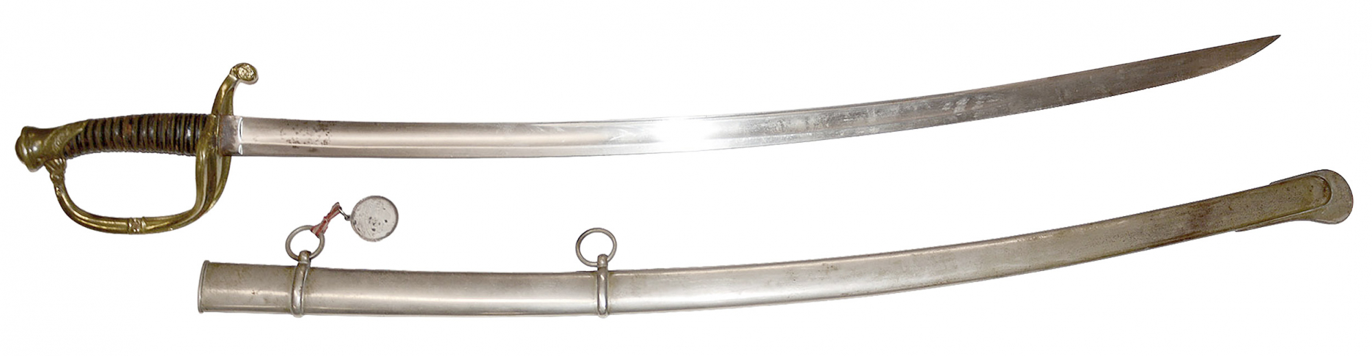 FRENCH IMPORTED CAVALRY SABER FROM THE EFFECTS OF MAURICE LEYDEN, THIRD NEW YORK CAVALRY – PRESENTED TO COL. GEORGE WALTER TURNER, ADC, BY LT. COL.  JOHN MIX, 3RD NEW YORK CAVALRY 