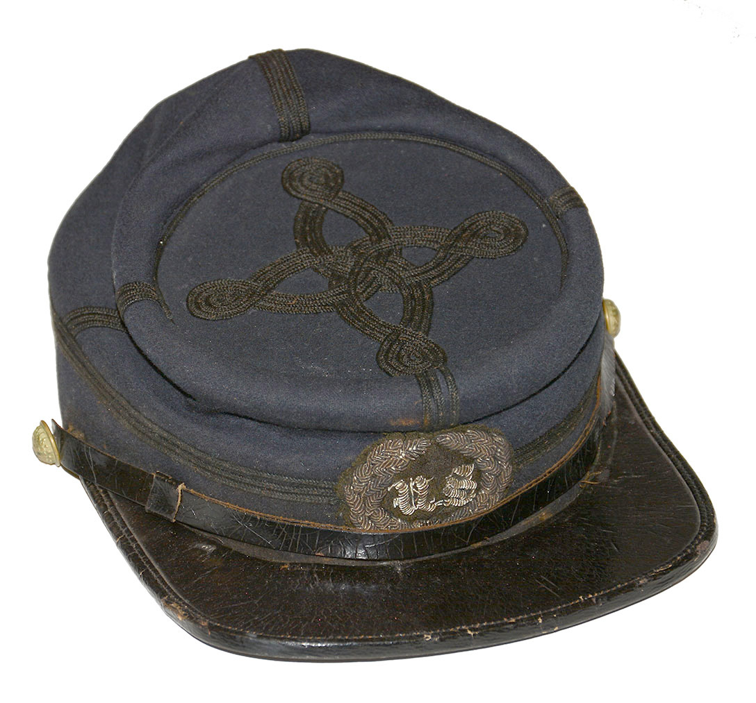 CHASSEUR STYLE OFFICER’S KEPI OF MAURICE LEYDEN, THIRD NEW YORK CAVALRY