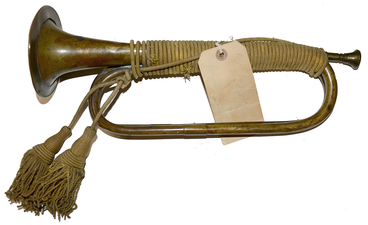 BUGLE IDENTIFIED TO MAURICE LEYDEN, THIRD NEW YORK CAVALRY