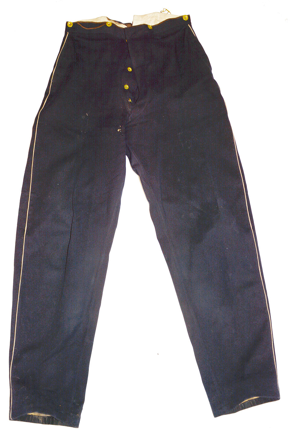DARK BLUE WOOL TROUSERS OF MAURICE LEYDEN, THIRD NEW YORK CAVALRY