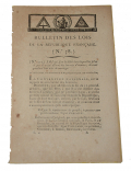 FRENCH REVOLUTION – 1794 BULLETIN DES LOIS – NATIONAL CONVENTION LAWS – ORIGINAL GOVERNMENT PRINTING