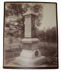 LARGE ALBUMEN PHOTO OF THE 137TH NEW YORK MONUMENT ON CULP’S HILL BY TIPTON