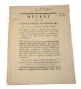 FRENCH REVOLUTION – 1793 NATIONAL CONVENTION DECREE FOR NAVAL HARBOR & JETTY CONSTRUCTION – OFFICIAL SEAL CERTIFICATION