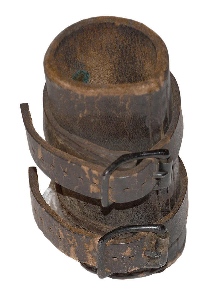 CAVALRY GUIDON SOCKET OF MAURICE LEYDEN, THIRD NEW YORK CAVALRY