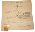 UNITED DAUGHTERS OF THE CONFEDERACY CROSS OF MILITARY SERVICE CERTIFICATE — PHILIPPINE INSURRECTION VETERAN, DESCENDANT OF A TROOPER OF THE 12TH KENTUCKY CAVALRY, C.S.A.