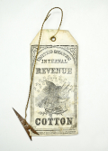 1863 US INTERNAL REVENUE TAG FOR A COTTON BALE