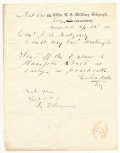 GIDEON WELLES AUTOGRAPH TELEGRAM AS SECRETARY OF THE NAVY, ORDERING THE GUNBOAT USS EUTAW TO HAMPTON ROADS, APRIL 1864