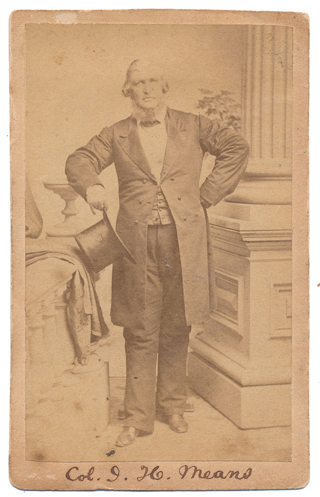 FULL STANDING VIEW OF FORMER GOVERNOR AND COLONEL OF THE 17TH SOUTH CAROLINA KILLED AT 2ND BULL RUN – JOHN HUGH MEANS