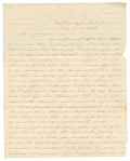 CHANCELLORSVILLE: LETTER FROM THE ORDNANCE RESERVE, ARMY OF NORTHERN VIRGINIA, TO JUDGE GIDEON D. CAMDEN, DESCRIBING THE DEATH, EXHUMATION AND RETURN HOME OF LT. COL. SAMUEL T. WALKER, 10TH VIRGINIA INFANTRY