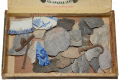 CIGAR BOX OF ARROW HEADS, POTTERY, & NAILS FROM SHAFFER FARM, GETTYSBURG – GREG COCO COLLECTION