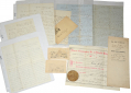 COL. ROBERT F. TAYLOR, 33RD NEW YORK VOLUNTEER INFANTRY — FAMILY GROUPING OF LETTERS, ORIGINAL CAMP SKETCHES AND DOCUMENTS, 1847–1900