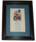 "THE NORTHERN GIRL TO HER LOVER" — HAND-COLORED CHARLES MAGNUS SONG SHEET, 1864, FRAMED