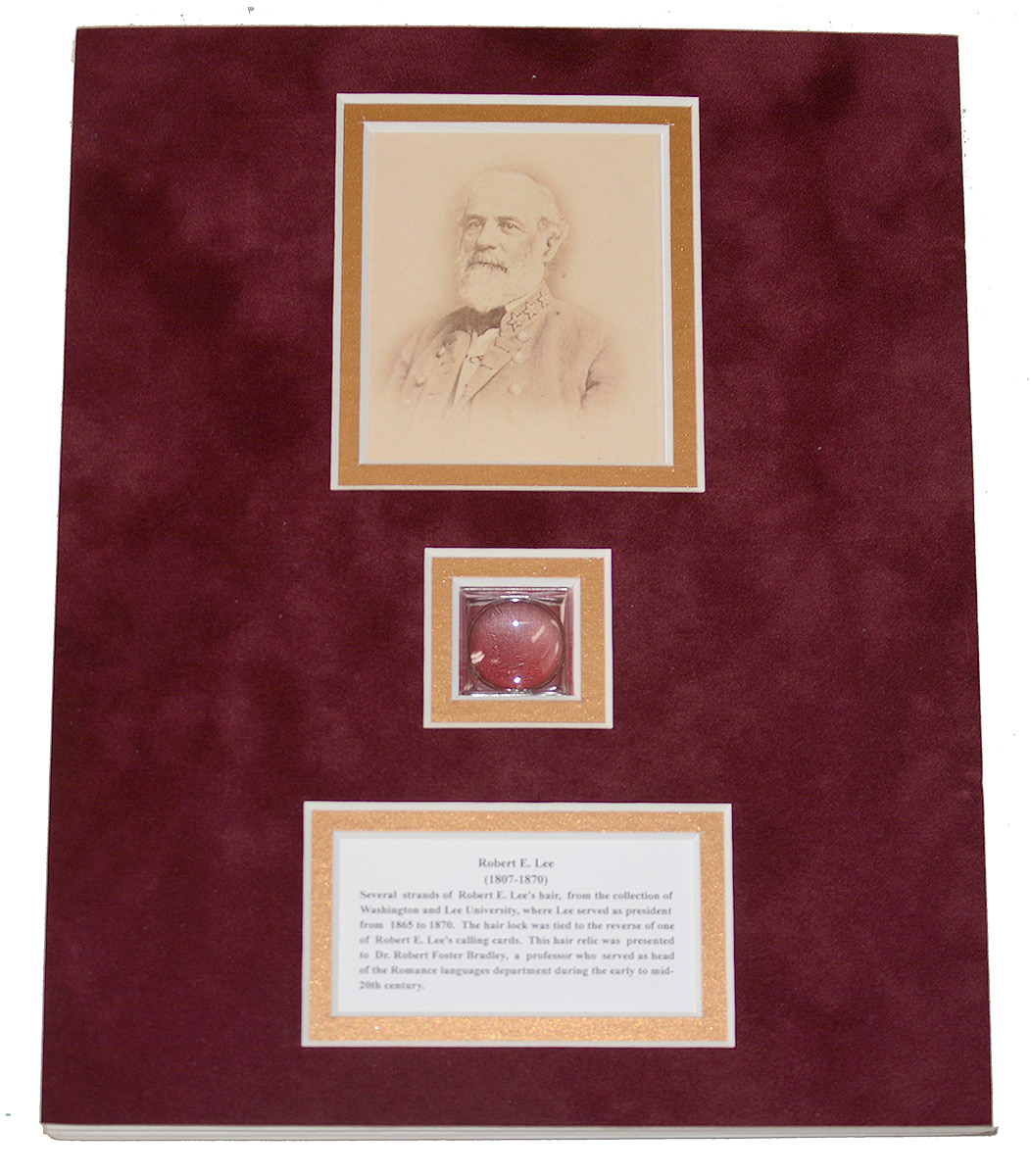 ROBERT E. LEE HAIR IN NICE DISPLAY 