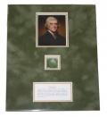 THOMAS JEFFERSON HAIR DISPLAY – FROM CHARLES FISHER COLLECTION, DESCENDENT OF JEFFERSON’S PERSONAL PHYSICIAN 