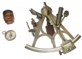 ID’D SEXTANT, COMPASS, & PIPE – ACTING MASTER’S MATE & BOTSWAIN WILLIAM ALLEN, USS OHIO, USS SABINE – EX-TEXAS CIVIL WAR MUSEUM COLLECTION