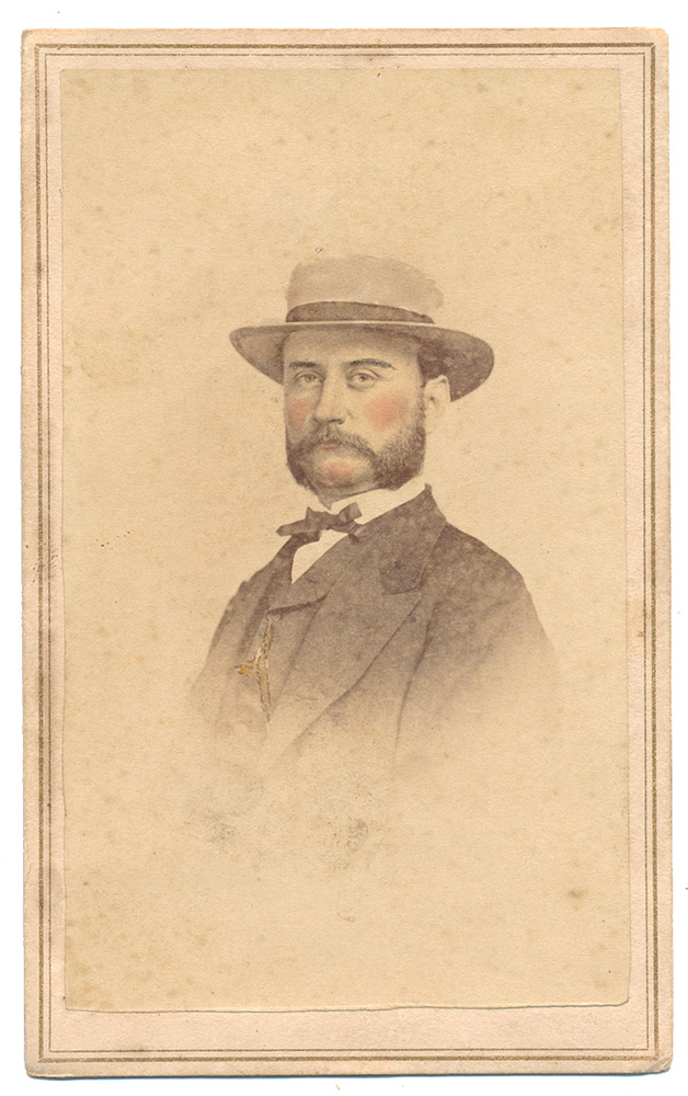POST-WAR CDV PHOTO OF MAJOR JOHN RAWLE, CSA