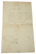 1840 GERMAN CONFEDERATION LEGAL MANUSCRIPT ON 10-KREUZER REVENUE-STAMPED PAPER