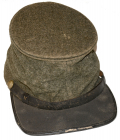 RARE MAINE GRAY FORAGE CAP - PERLEY WHITTIER CO. K 24th MAINE