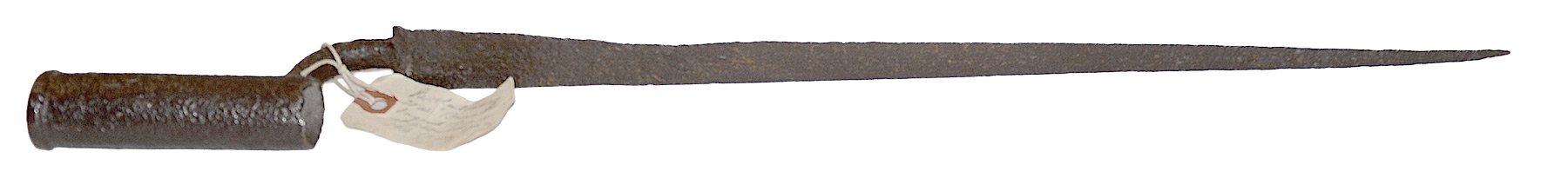 A BROWN BESS BAYONET DUG UP AT TICONDEROGA NY