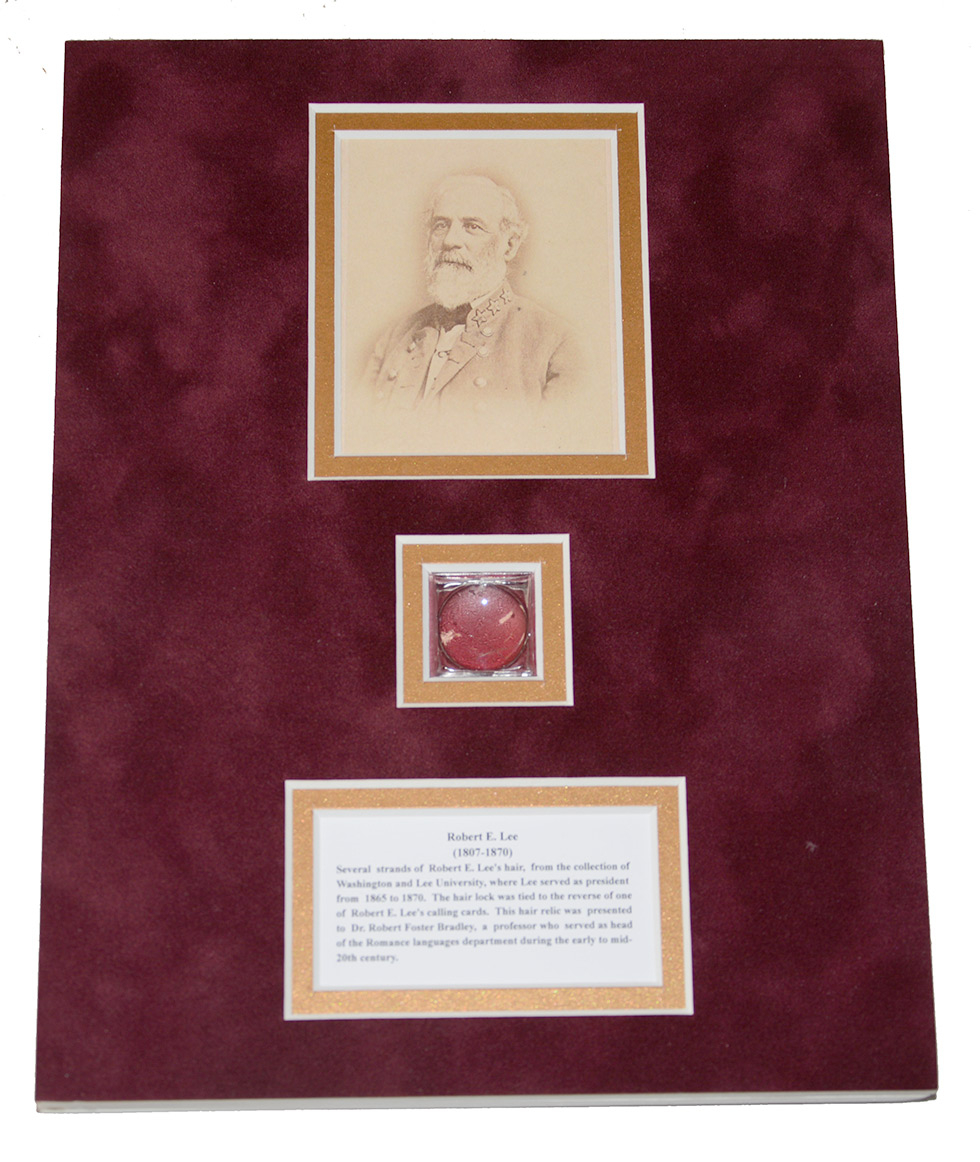 ROBERT E. LEE HAIR IN NICE DISPLAY 
